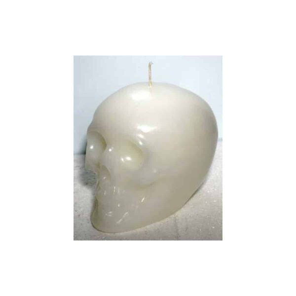 White Skull Candle 3 1/2"