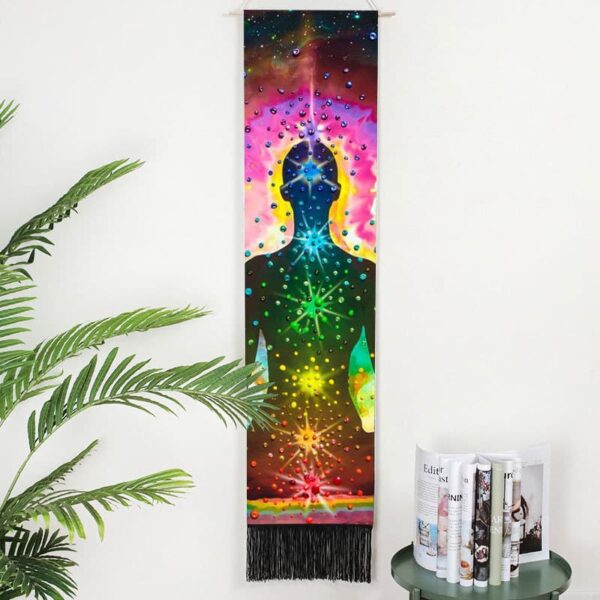 Rectangular Seven Chakras Tapestry Wall Hanging - Image 4