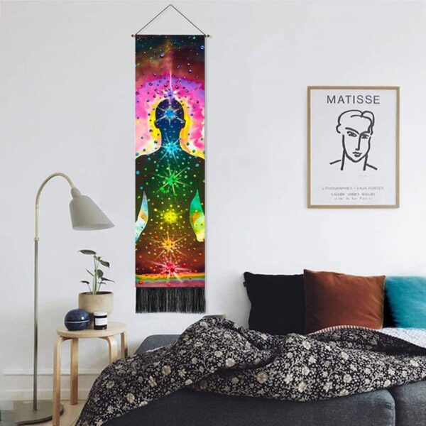 Rectangular Seven Chakras Tapestry Wall Hanging - Image 3
