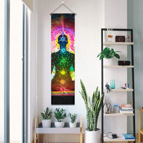Rectangular Seven Chakras Tapestry Wall Hanging - Image 2