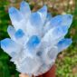 Brand-new-find-sky-blue-Phantom-quartz-crystal-cluster-ore-sample-cured