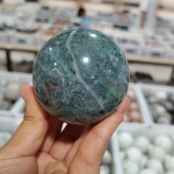 Dioptase Crystal Sphere - Emerald and Copper (5-6cm)