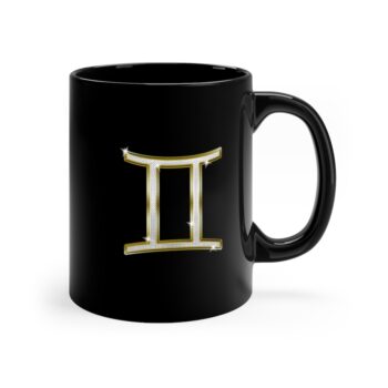 Gemini Symbol - Zodiac Collection - 11oz Black Mug
