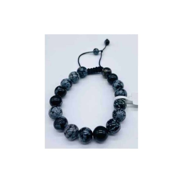 10mm Snowflake Obsidian bracelet