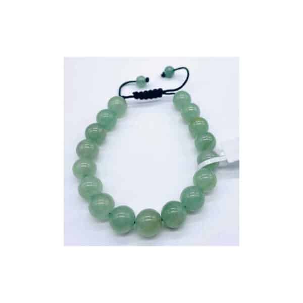 Green aventurine bracelet with 10mm green aventurine beads made from authentic crystal.