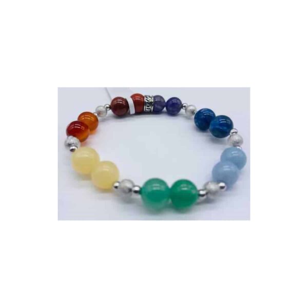 8mm 7 Chakra W Bead bracelet