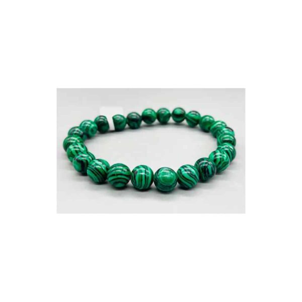 8mm Malachite, synthetic bracelet