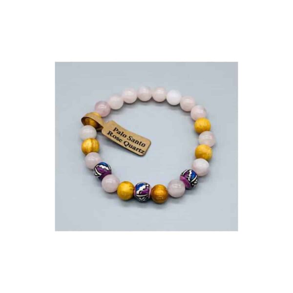 8mm Palo Santo Rose Quartz bracelet