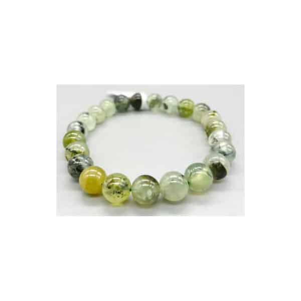 Prehnite bracelet - crystal bead bracelet
