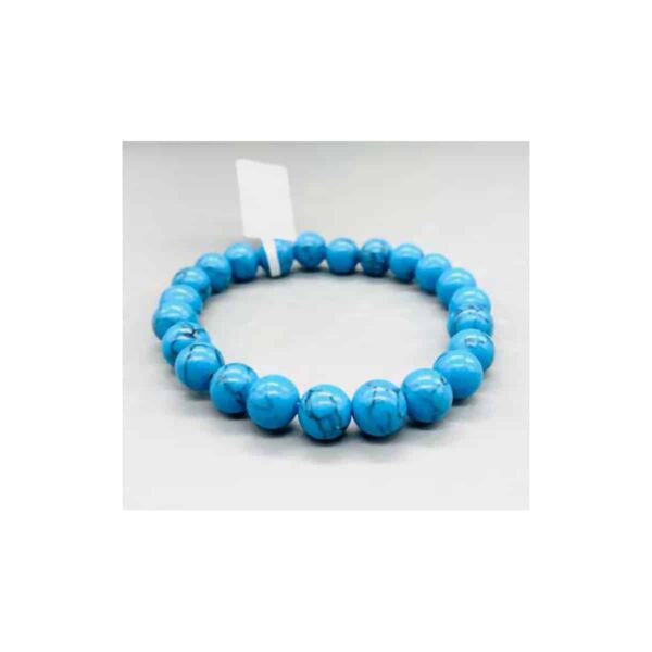 8mm Turquoise, synthetic bracelet