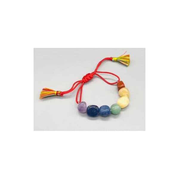7 Chakra w tassel Nugget adjustable bracelet