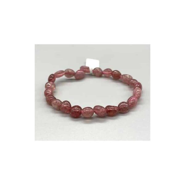 Strawberry Quartz nugget bracelet
