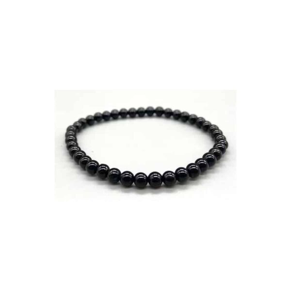 4mm Black Tourmaline stretch bracelet