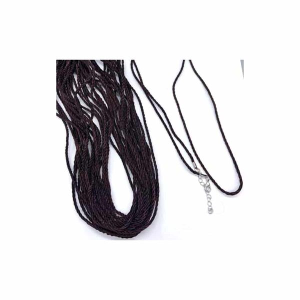 (set of 25) 24" Braided Necklace Brown Cord 2mm