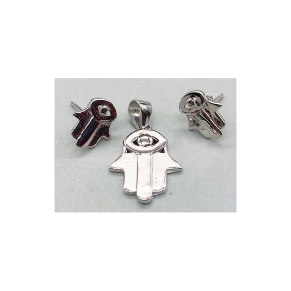 Fatima Hand earrings & pendant sterling