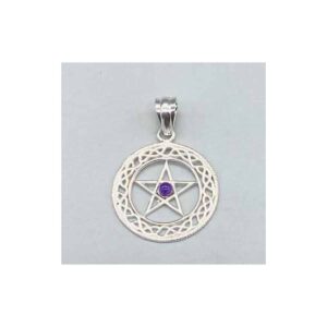 30mm amethyst pendant pentagram