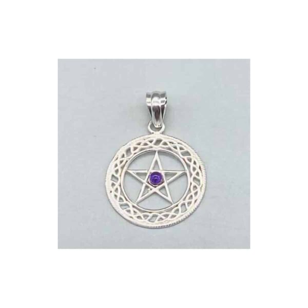 30mm amethyst pendant pentagram