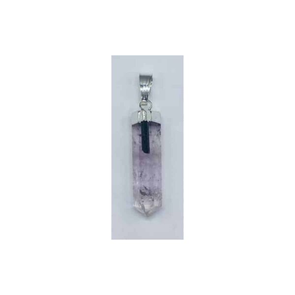 Amethyst w tourmaline pendant