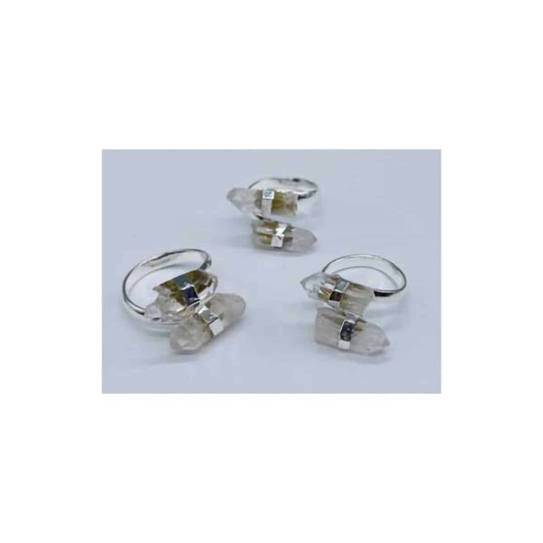 (set of 3) adjustable Quartz rings