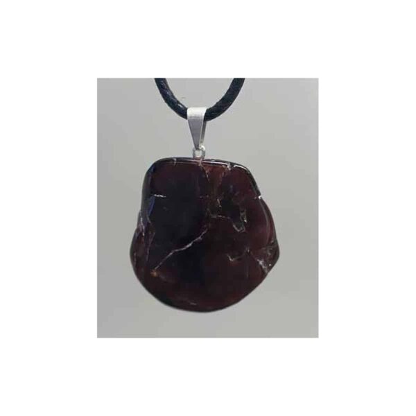 Garnet slice pendant