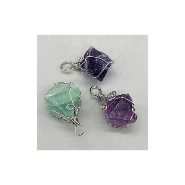 Wire Wrapped Fluorite octahedron
