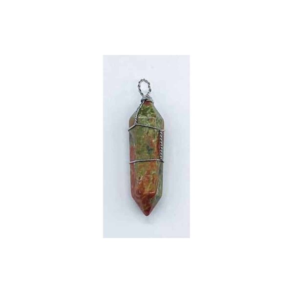 Unakite wire wrapped point