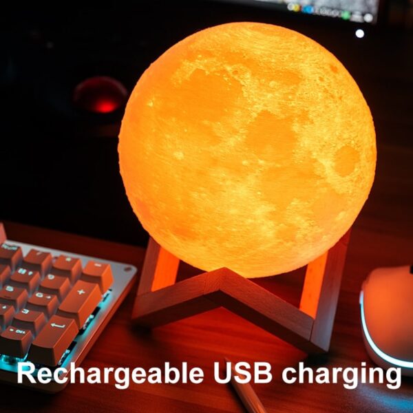 Moon Lamp LED Night Light – 16 Colors - Image 2