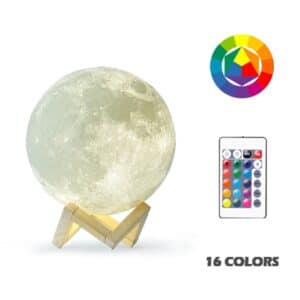 LED Moon Lamp - 16 Colors with Remote