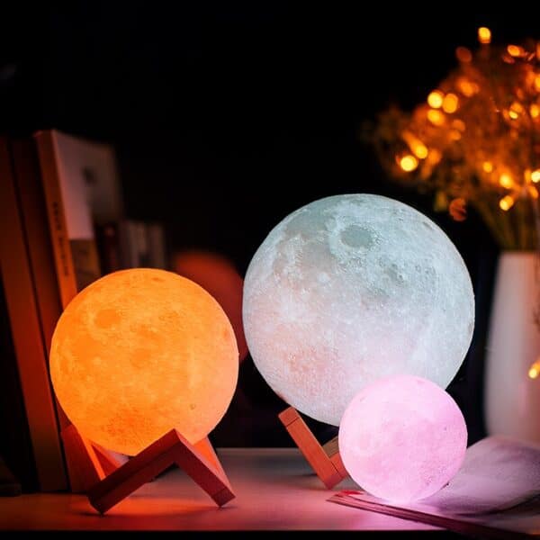 3D printed LED Moon Lamp