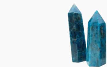 Blue Apatite crystal obelisks