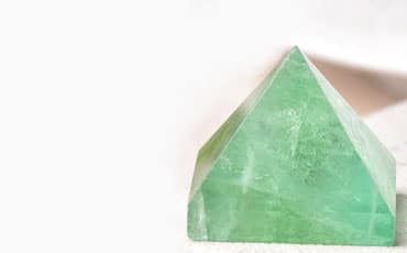 Green Calcite crystal pyramid