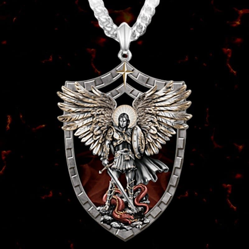 Holy Angel Saint Michael necklace