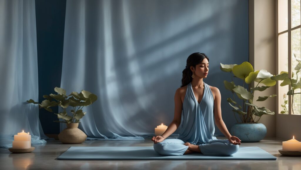 Meditating with Angelite healing properties