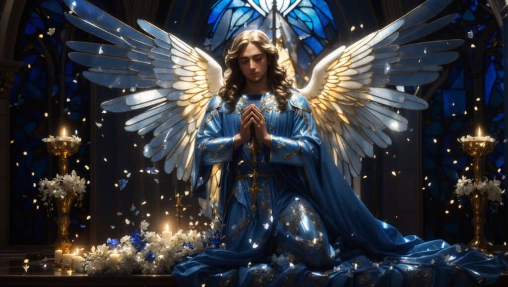 Angelite is associated with Archangel Gabriel