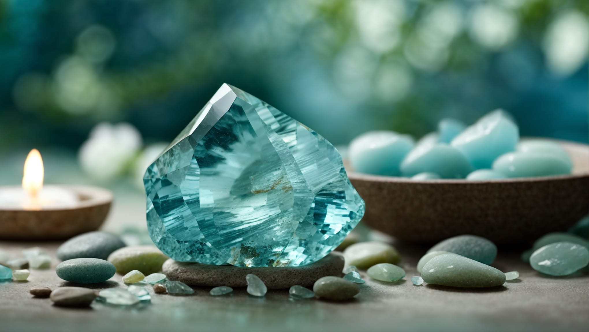 Calming blue Aquamarine properties