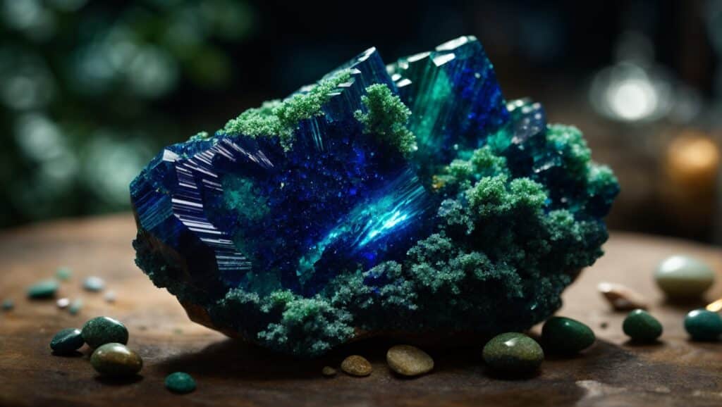 Deep blue Azurite properties