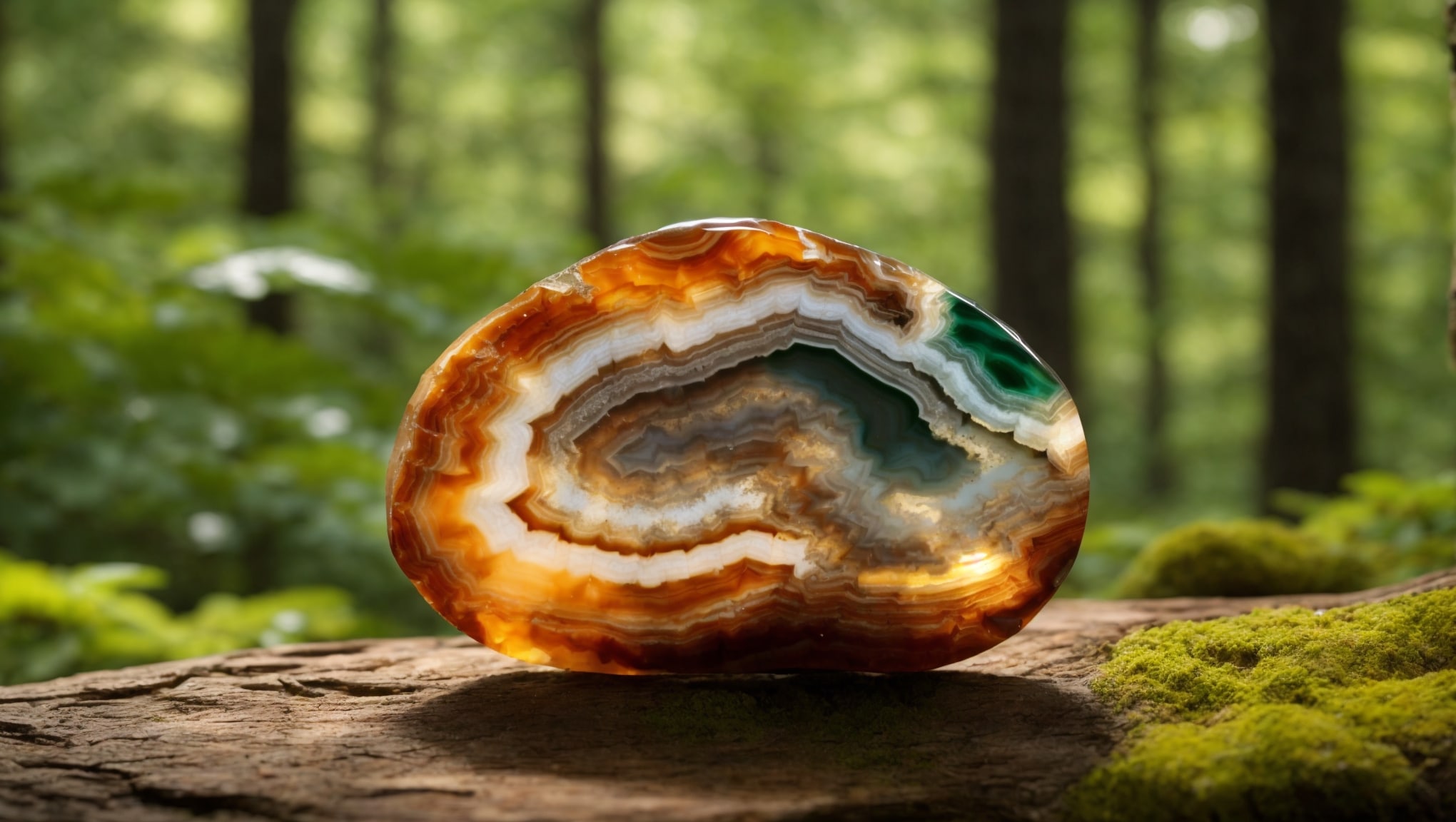 Detailed image showing soothing banded agate properties.