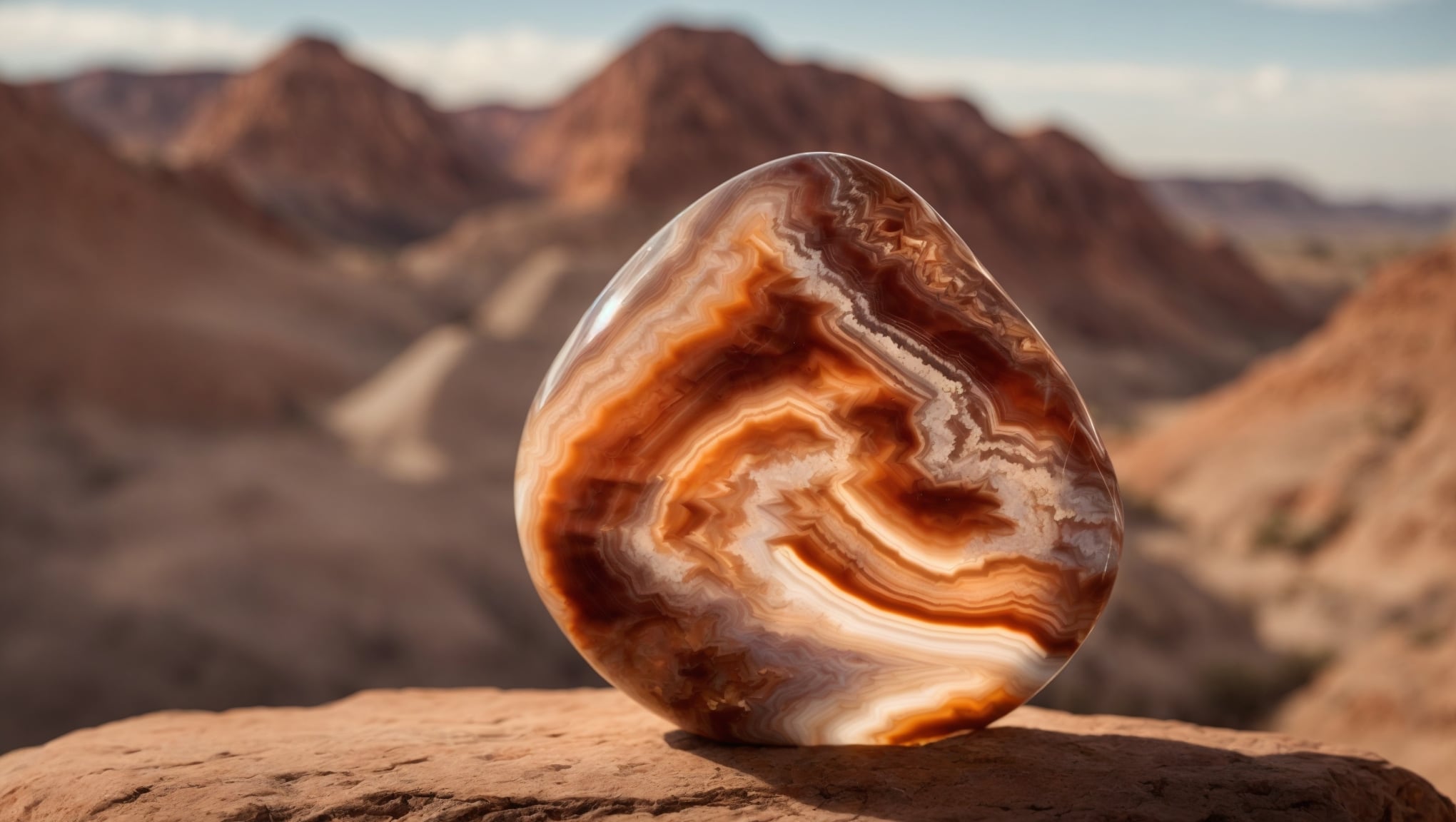 Botswana Agate properties with vibrant patterns
