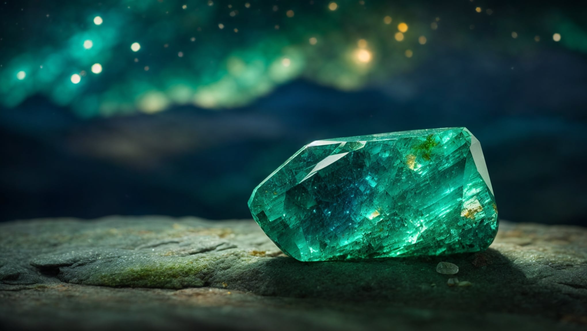 Green sparkles in Emerald Fuchsite properties