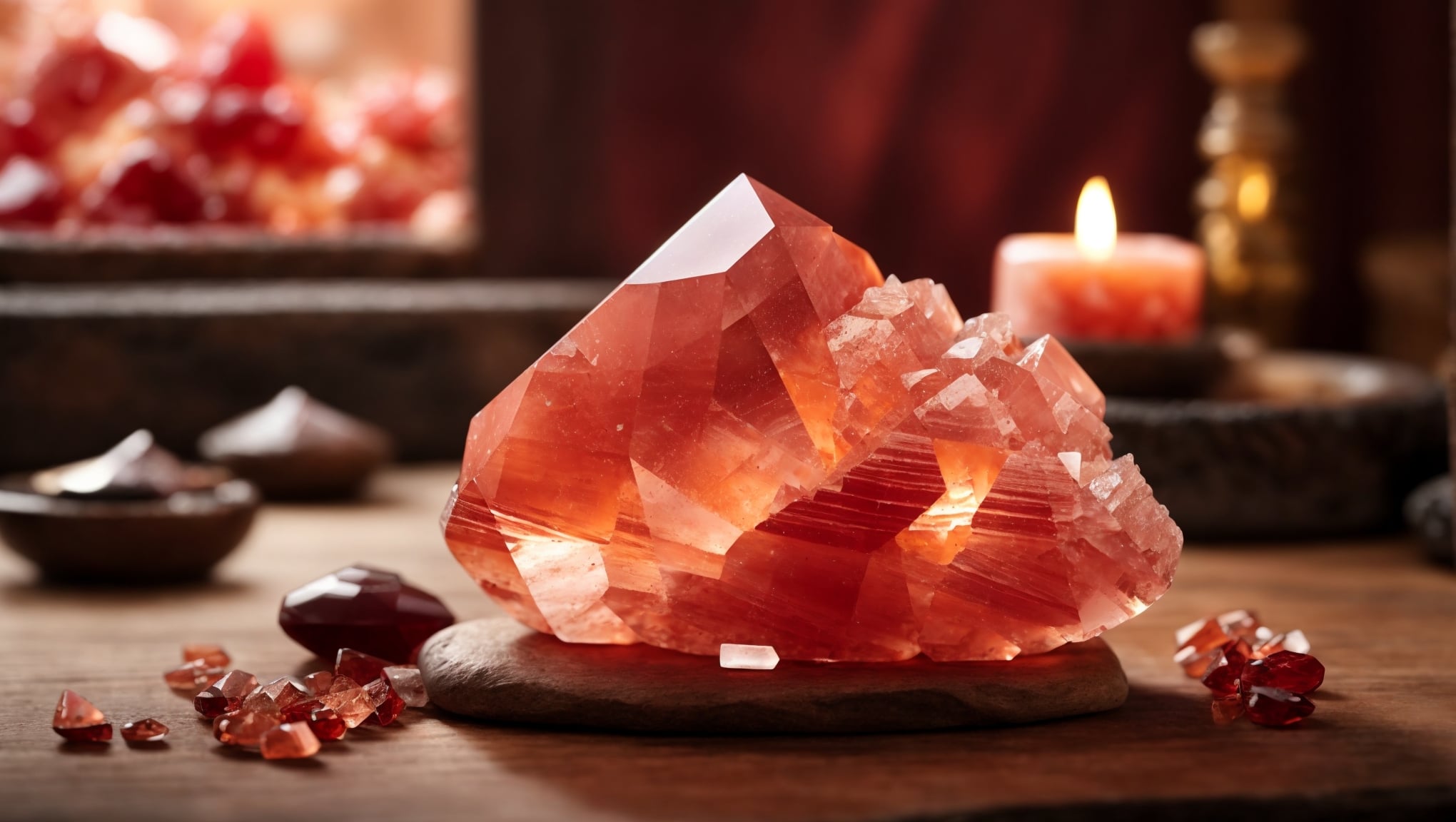 Warm hues of Red Calcite properties
