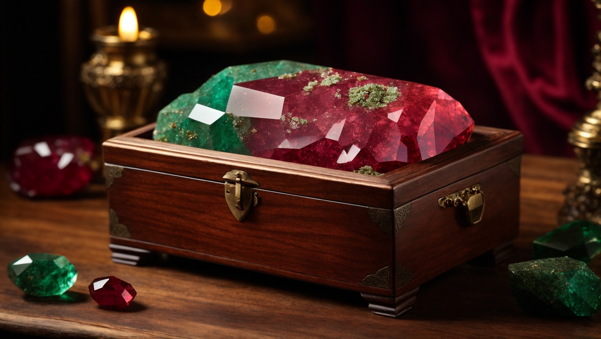 Fusion of red and green in Ruby Fuchsite properties
