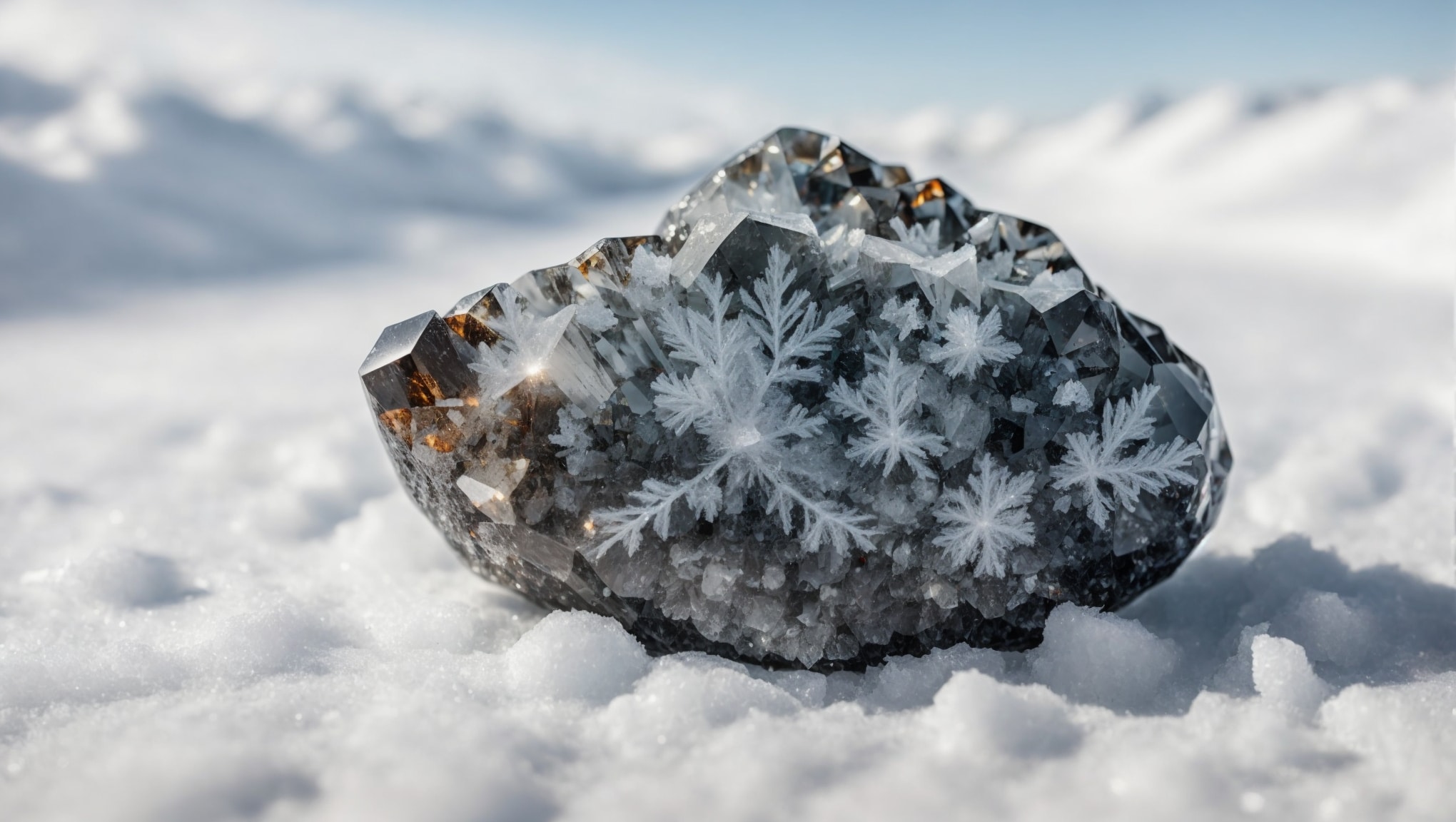 Snow-like patterns in Snowflake Obsidian properties