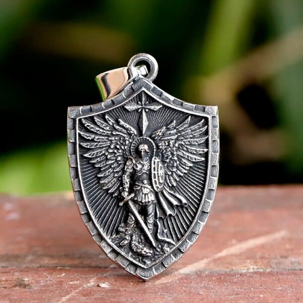 archangel-michael-pendant-necklace-3 Holy Saint Michael Pendant Necklace