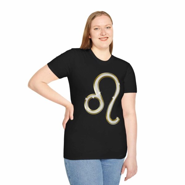 Leo Glyph T-Shirt - Unisex Softstyle Astrology T-Shirt - Image 5