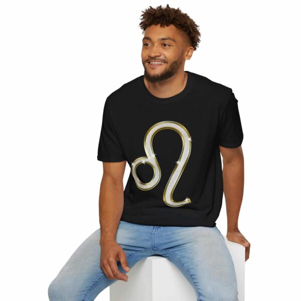 Leo Glyph T-Shirt - Unisex Softstyle Astrology T-Shirt - Image 12