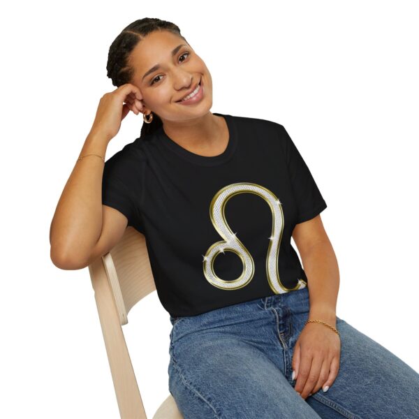 Leo Glyph T-Shirt - Unisex Softstyle Astrology T-Shirt - Image 10