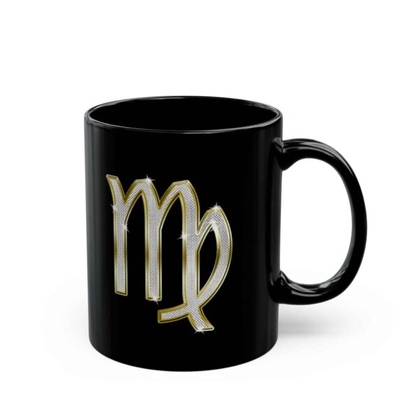 Virgo Symbol / Virgo Glyph - Black Zodiac Astrology Mug (11oz, 15oz)