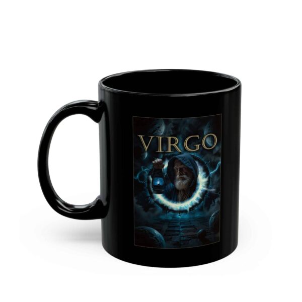 Virgo Power - Black Zodiac Astrology Mug (11oz, 15oz) - Image 3