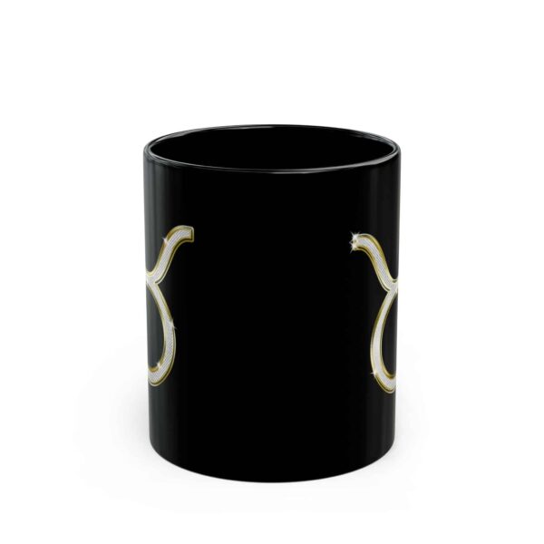 Taurus Symbol / Taurus Glyph - Black Zodiac Astrology Mug (11oz, 15oz) - Image 2