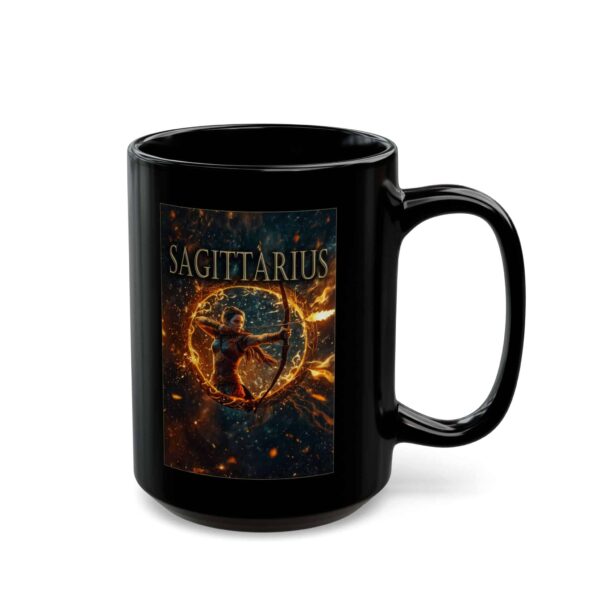 Sagittarius Power - Black Zodiac Astrology Mug (11oz, 15oz) - Image 6